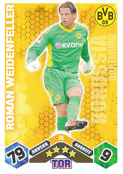 Roman Weidenfeller Borussia Dortmund 2010/11 Topps MA Bundesliga #19